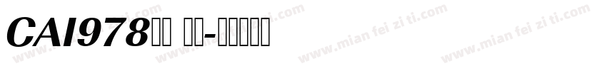 CAI978粗体 斜体字体转换